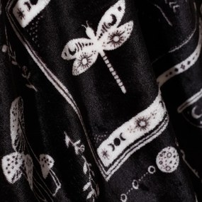 Черно одеяло с хелоуински мотив от микроплюш 130x170 cm Enchanted Witchcraft – Catherine Lansfield