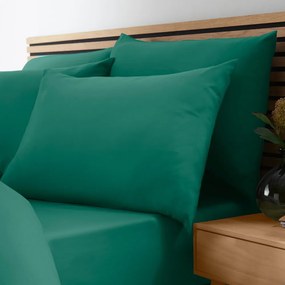 Тъмнозелен еластичен чаршаф от микрофибър 185x200 cm So Soft Easy Iron – Catherine Lansfield