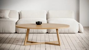 ОАЗИС Естествен дъб - ДЪРВЕНА ХОЛНА МАСА МОДЕРНА ОВАЛНА