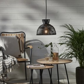 Черен външен абажур за таванно осветление, ø 26 cm Runde - Star Trading