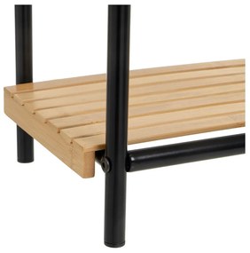 Черен и естествен бамбуков стелаж 41x77 cm – Casa Selección