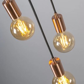 Висяща лампа в стил арт деко мед 3-светлина - Facil