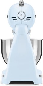 Планетарен миксер SMEG SMF03PBEU, 800 W, 4.8 л, 10 скорости, Функция за плавен старт, Крачета против хлъзгане, Пастелно син