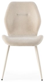 Кремави тапицирани трапезни столове в комплект 4 бр. Ansu – Marckeric