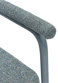 Сиви тапицирани трапезни столове в комплект с подлакътници 2 бр. Ecto – Hübsch