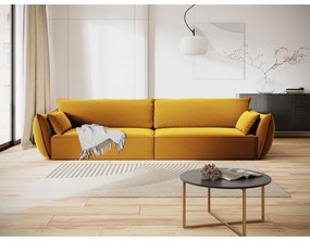 Кадифен диван в цвят горчица 248 cm Vanda – Mazzini Sofas