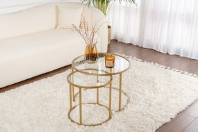 Комплект масички за кафе Aurum, цвят Златен Прозрачен