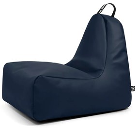 Тъмносин пуф от изкуствена кожа Chill L – So Soft?