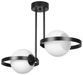 Плафон ГАЛАКСИ S, черен/бял, 2xE27