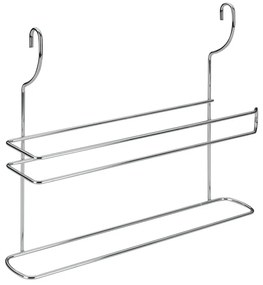 Висяща стойка за кухненски кърпи от хромирана стомана в сребристо Lonardo – Metaltex