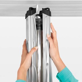 Външен простор Brabantia TopSpinner 90300263, 50 м, Метален шиш за вкопаване, Калъф, Резистентен на корозия, Инокс