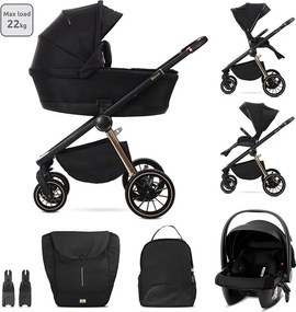 Бебешка количка BIANCA 3в1 LORELLI - BLACK