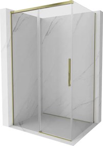 Mexen Rox плъзгаща се душ кабина 150 x 90 см, прозрачна, златна - 8C2-150-090-50-00