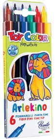 Флумастери Toy Color Arlekino, 6 цвята