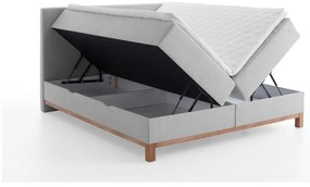 Светлосиво боксспринг легло със склад 160x200 cm Catania - Meise Möbel