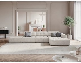 Светлосив ъглов диван (десен ъгъл) Chicago - Cosmopolitan Design