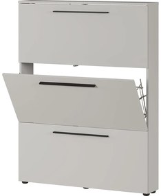 Сив и бежов шкаф за обувки с панти Utah - Germania