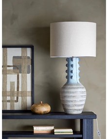 Светлосиня настолна лампа с текстилен абажур (височина 90 cm) Gadiela – Bloomingville