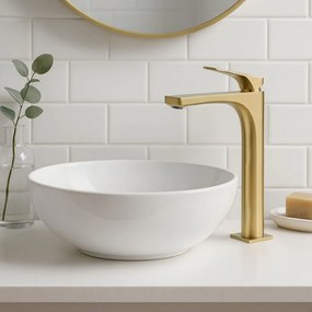 Смесител за мивка Rea Joe Brush Gold High