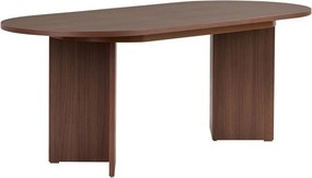 Сгъваема трапезна маса с допълнителна плоча от декор от орех 90x160 cm Sorell – Kalune Design