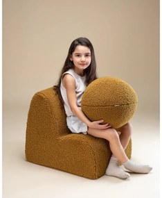 Кафяв детски стол от букле Cloud – Wigiwama