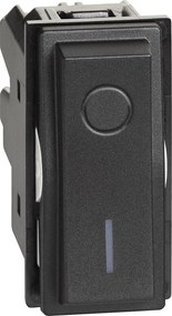 BTICINO Ключ за бойлер 1 модул 16A /двуполюсен/ цвят Черен Living Now  - KG4002