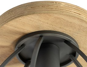 Индустриален плафон тъмно сив с дърво - Arthur