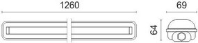 Линеен осветител LED 522-126 x 10,8 x 6,4 cm.