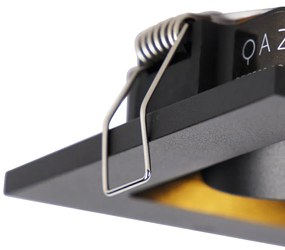 Комплект от 10 вградени прожектори черни регулируеми - Qure