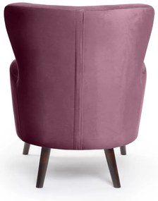 Лилаво кадифено кресло Noemye – Bonami Selection