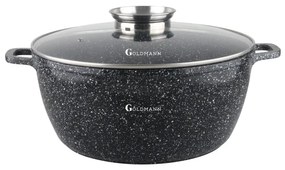 Тенджера с дозатор Goldmann GM-0328, 6.5L, 28см, Мраморно покритие, Индукция, Черен