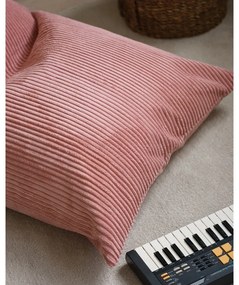 Розов детски пуф от рипсено кадифе Big Lounger – Wigiwama