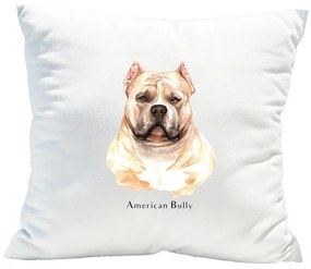 Възглавница с принт на кучето American Bully