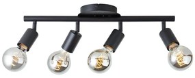 Brilliant - Точково осветително тяло TIFFANY 4xE27/28W/230V черно