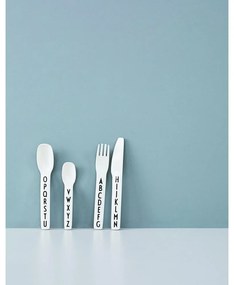 Комплект бели детски прибори от 4 части - Design Letters