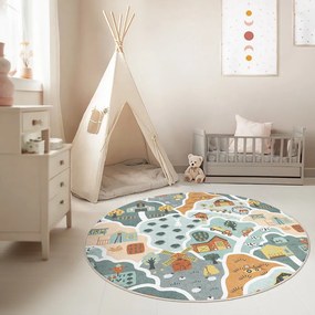 Детско килимче за игра подходящо за пране ø80 cm Farmer's Life – Mila Home