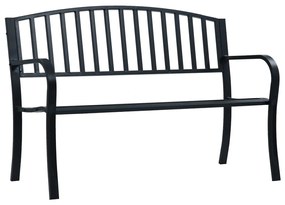 Sonata Градинска пейка, 125 см, черна, стомана
