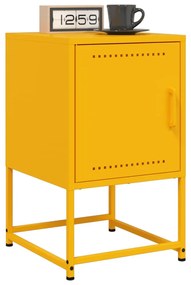 Sonata H Нощни шкафчета 2 бр горчица жълто 36x39x60,5 см стомана