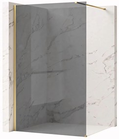 Параван за душ Rea Flexi Grey / Brush Gold 90