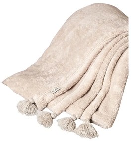 Светлокафяво покривало за легло от микроплюш 160x200 cm Puffy – Mijolnir