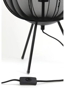 Черна настолна лампа (височина 60 cm) Plumeria - Light &amp; Living