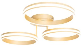 Таванна лампа месинг с LED 3-степенна димираща 3-светлина - Navara