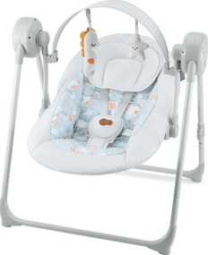 KINDERKRAFT - Детска люлка с мелодия SWINGEE сива 4xAAA/230V