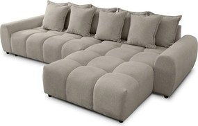 Кафяво-сив ъглов диван (десен ъгъл) Albane – Ropez