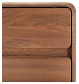 Кафяв скрин от масивен орех 90x90x45 cm Fawn – Gazzda