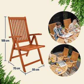 Сгъваеми градински столове VANAMO - комплект от 2