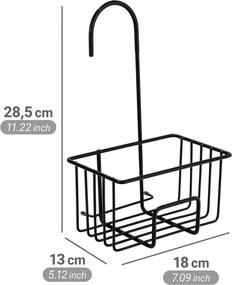 Черен висящ рафт за баня от неръждаема стомана Milito – Wenko