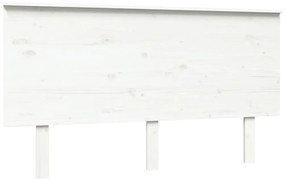 819171 vidaXL Горна табла за легло, бяла, 144x6x82,5 см, бор масив