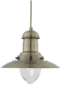 Searchlight 4301AB - Полилей на кабел FISHERMAN 1xE27/60W/230V месинг