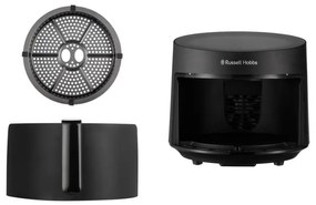 Фритюрник с горещ въздух Russell Hobbs SatisFry Panoramic 27420-56, 1650W, 5.5 л, 10 програми, Дигитален LED дисплей, Термостат, Таймер, Черен